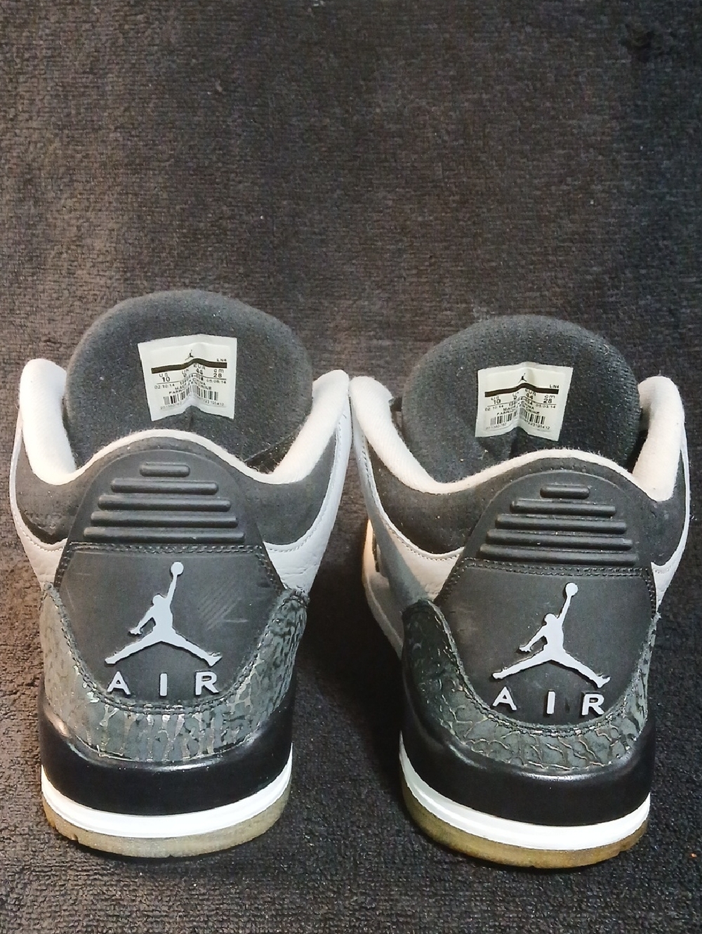 Air Jordan 3 Retro    "WOLF GREY"   Mens Size-10  100%AUTHENTIC! - Picture 5 of 11